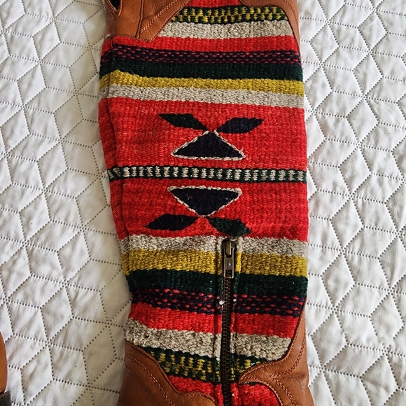 Freebird Cabal Tan and Multicolor Over the Knee Boots - Picture 9 of 12